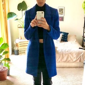 Collared long women's coat